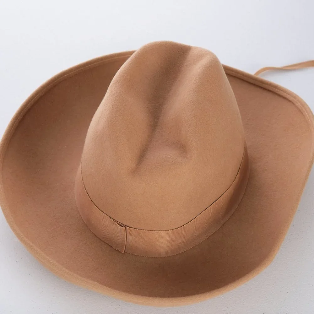 Vintage Michelle Camel Tan 100% Wool Made in USA Hat